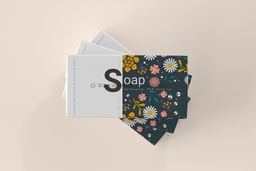 10款时尚肥皂香皂黄油包装纸设计展示贴图psd样机模板素材 Soap Packaging Mockups_img_2