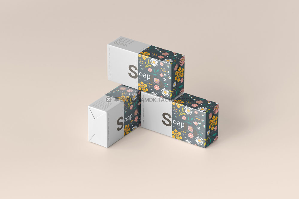 10款时尚肥皂香皂黄油包装纸设计展示贴图psd样机模板素材 Soap Packaging Mockups_img_2