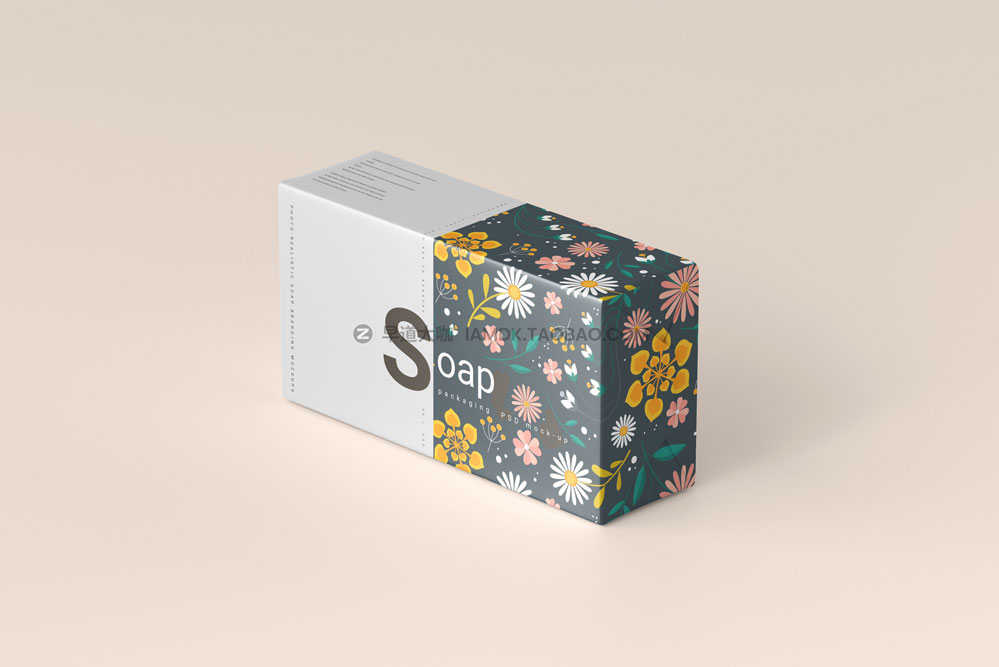 10款时尚肥皂香皂黄油包装纸设计展示贴图psd样机模板素材 Soap Packaging Mockups_img_2