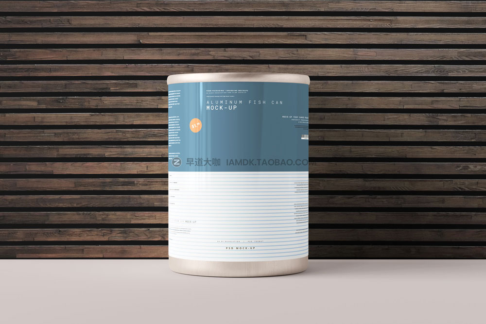 15款时尚食品罐头金属易拉罐贴纸设计展示贴图psd样机模板 Easy Open Large Food Can Mockup_img_2