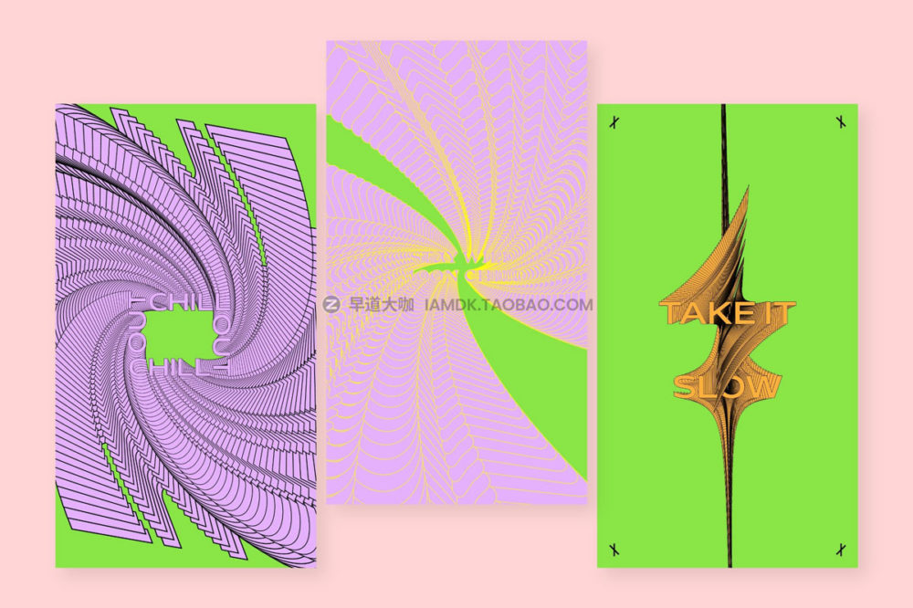 创意个性潮流撞色ins风新媒体海报推文头图排版设计ps模版素材 AUM – Dreamy Events & Body Positive_img_2