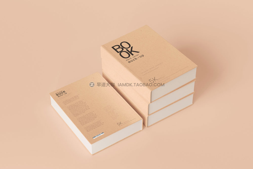 20款硬皮精装书籍画册设计展示展示贴图psd样机模板素材 Hard Cover Book Mockups_img_2