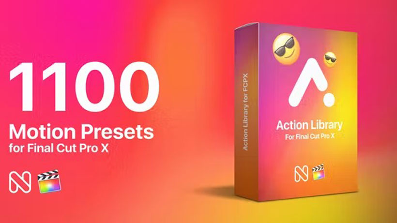 FCPX插件 1100组图层运动缓入缓出弹性动画预设 Action Library - Motion Presets for Final Cut Pro X_img_2