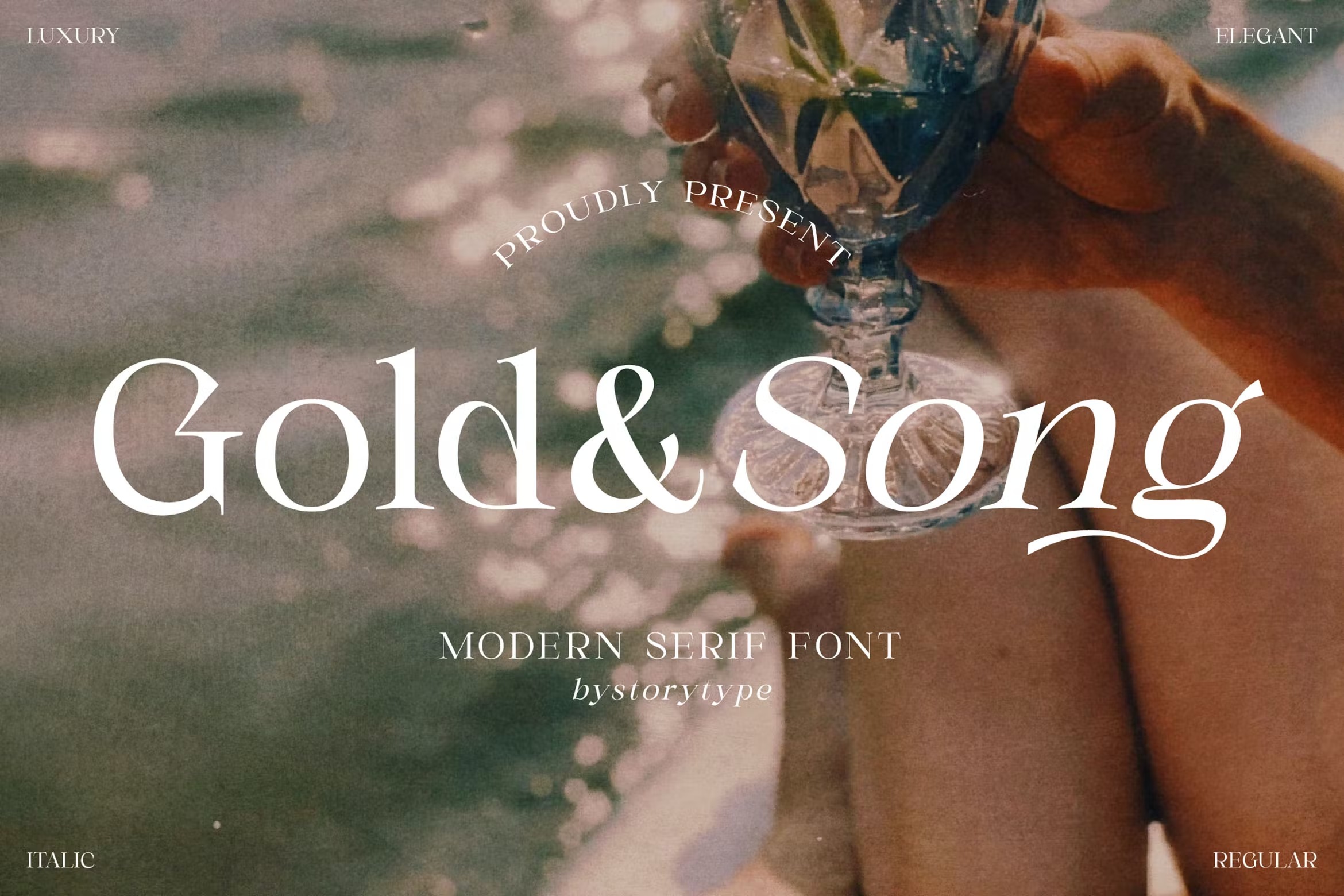 现代优雅品牌海报项目设计衬线英文字体 Gold Song Serif Font_img_2