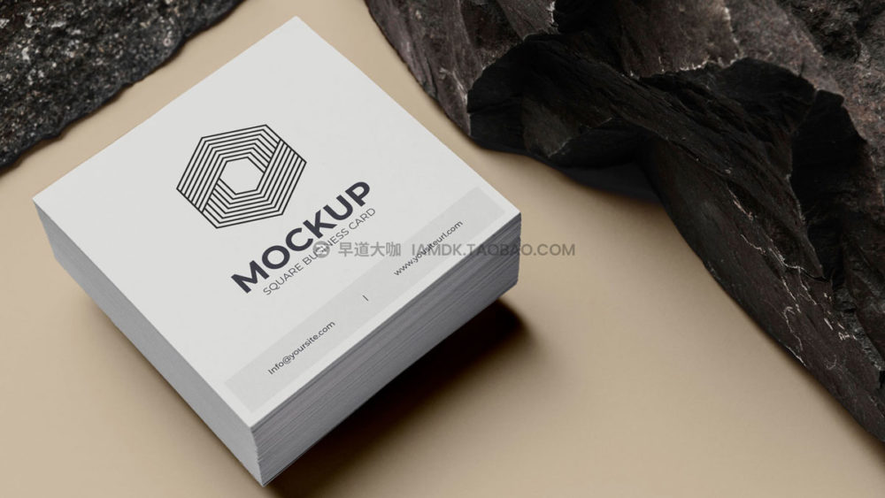 24款文艺大理石质感品牌vi设计标志logo名片卡片信封贴图psd样机模板素材 Literary Texture Brand Logo Mockup_img_2