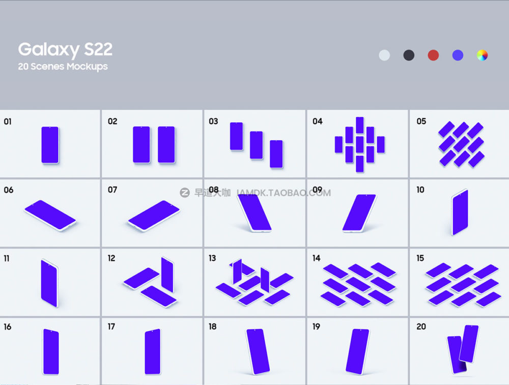 40款三星S22智能安卓手机应用app界面ui设计作品贴图ps样机素材 Galaxy S22 - 40 Mockups Scenes_img_2