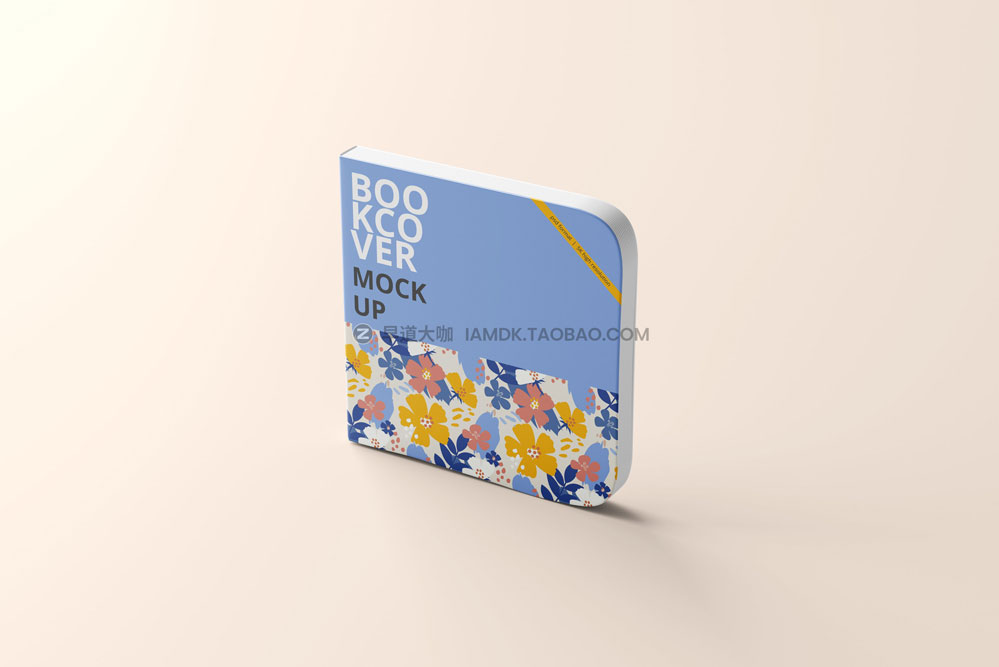 15款方形圆角带书签精装书籍画册设计展示贴图psd样机模板 Square Rounded Corner Book Mockup_img_2