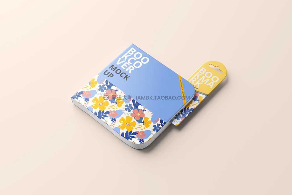 15款方形圆角带书签精装书籍画册设计展示贴图psd样机模板 Square Rounded Corner Book Mockup_img_2