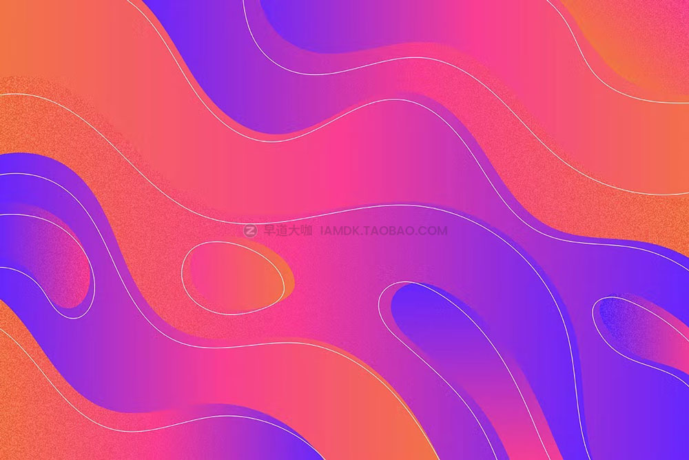 时尚多彩颗粒噪点抽象扭曲液体渐变海报背景底纹ai设计素材 Noisy Liquid Gradient Backgrounds_img_2