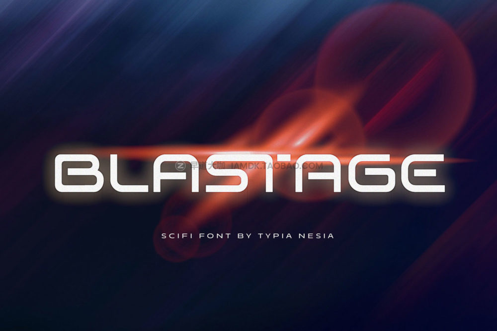 未来赛博朋克机能抽象科技徽标Logo海报标题排版字体 Blastage – Scifi Sans_img_2