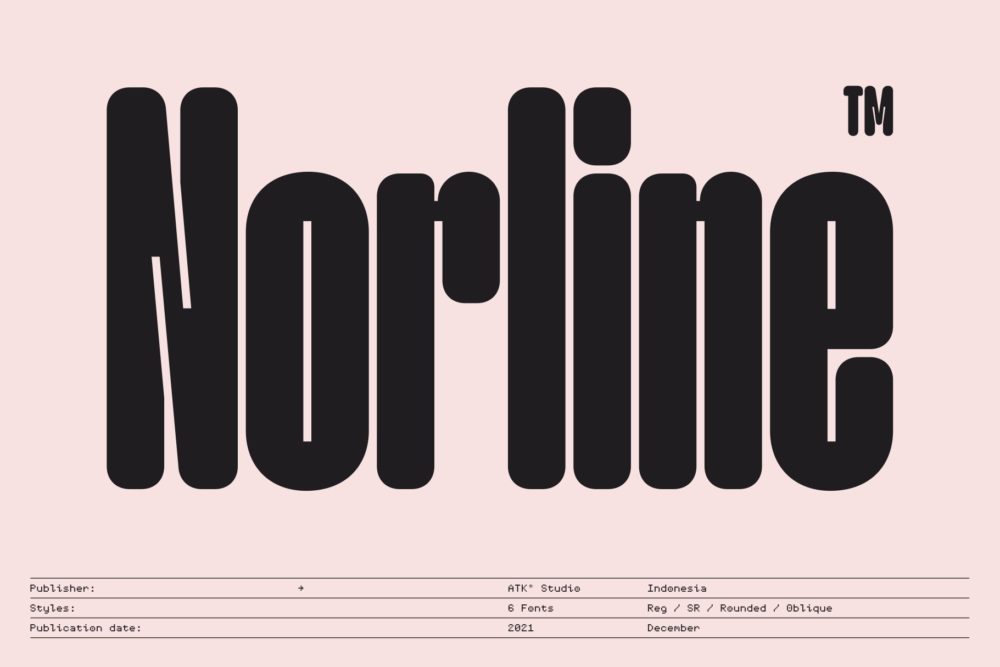 现代优雅压缩圆角标题logo设计无衬线英文字体安装包 Norline - Font Family_img_2