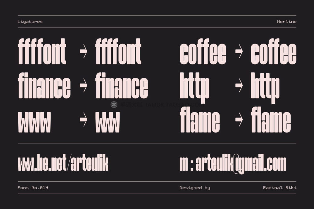 现代优雅压缩圆角标题logo设计无衬线英文字体安装包 Norline - Font Family_img_2