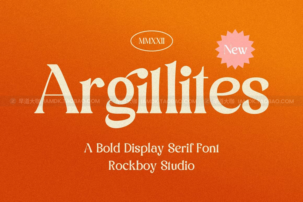 优雅时尚杂志广告标识设计衬线英文字体 Argillites - Display Serif Font_img_2