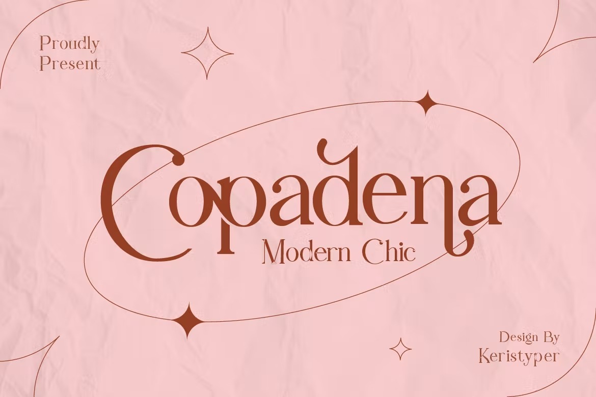 时尚优雅杂志标题标志设计衬线英文字体 Copadena Font_img_2