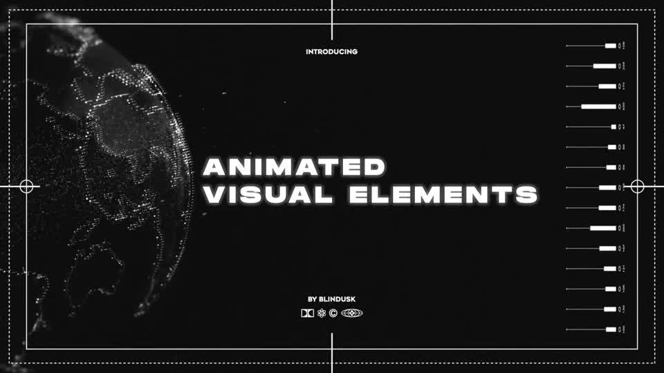 100个未来数字科技感赛博朋克HUD信息边框Alpha透明通视觉动画元素 Blindusk – Animated Visual Elements_img_2