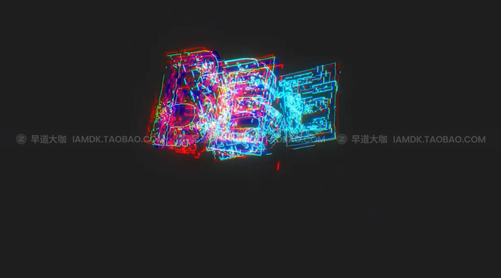 AE模板 炫酷信号故障扭曲失真RGB多彩标题logo演示动画特效 Glitch Logo_img_2