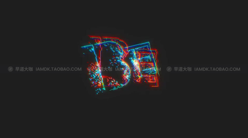 AE模板 炫酷信号故障扭曲失真RGB多彩标题logo演示动画特效 Glitch Logo_img_2