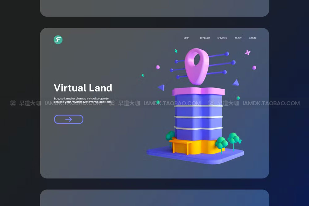 未来高级虚拟VR人物头像3D图标icons设计素材 3D Metaverse Icon Set - Vol 1_img_2