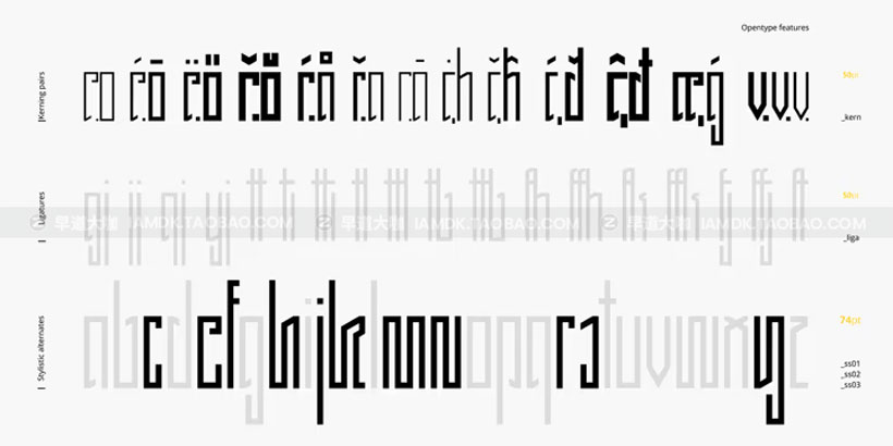 当代六边形蜂窝几何无衬线英文字体安装包 Ohex Font Family_img_2