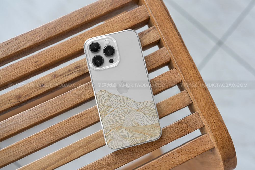 高级iPhone13透明手机壳印花图案设计贴图ps样机模板素材 iPhone 13 Pro Clear Case MockUp_img_2