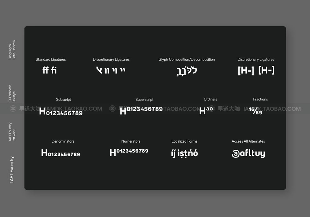 36款现代优雅西亚希伯来风品牌标题logo设计英文字体安装包 TA Fabricans Font Family_img_2