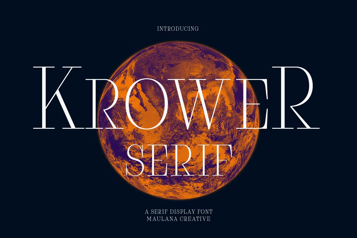 现代标题海报社交媒体设计衬线英文字体 Krower Serif Display Font_img_2