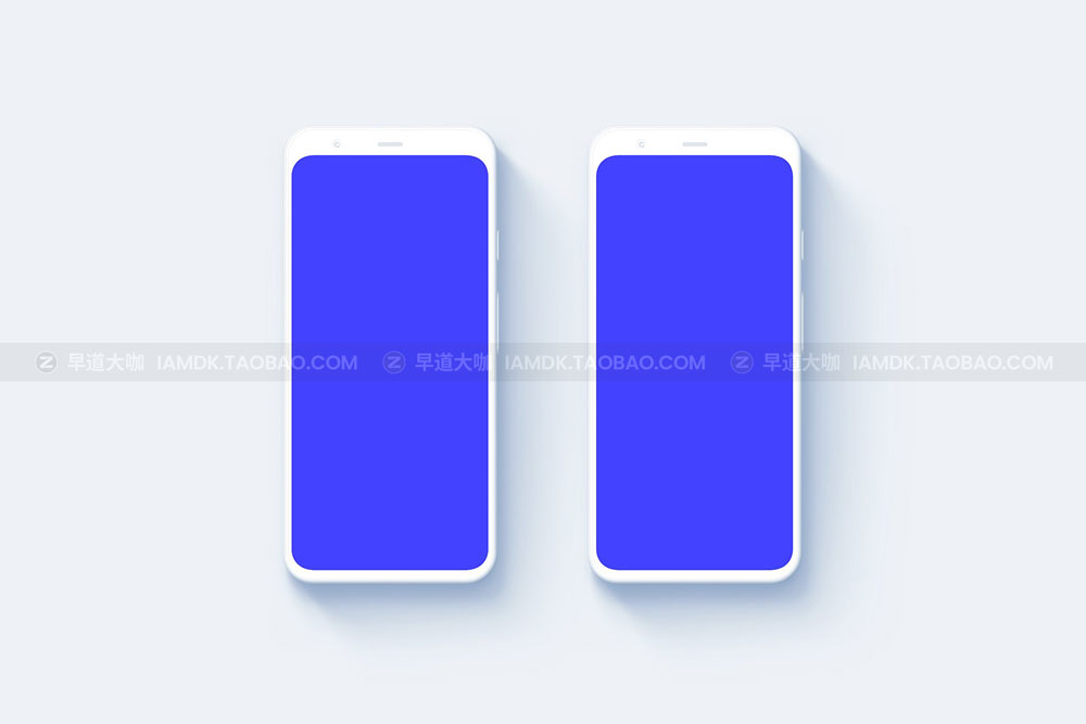 20款高级陶瓷谷歌手机Google Pixel 4屏幕演示样机模板素材 Google Pixel 4 - 20 Clay Mockups_img_2