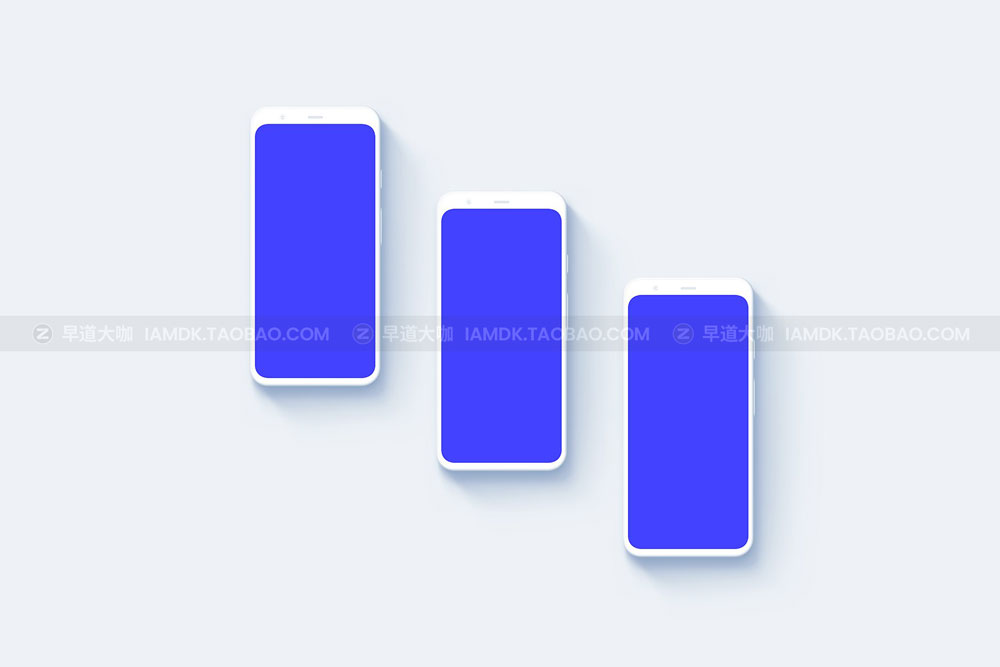 20款高级陶瓷谷歌手机Google Pixel 4屏幕演示样机模板素材 Google Pixel 4 - 20 Clay Mockups_img_2