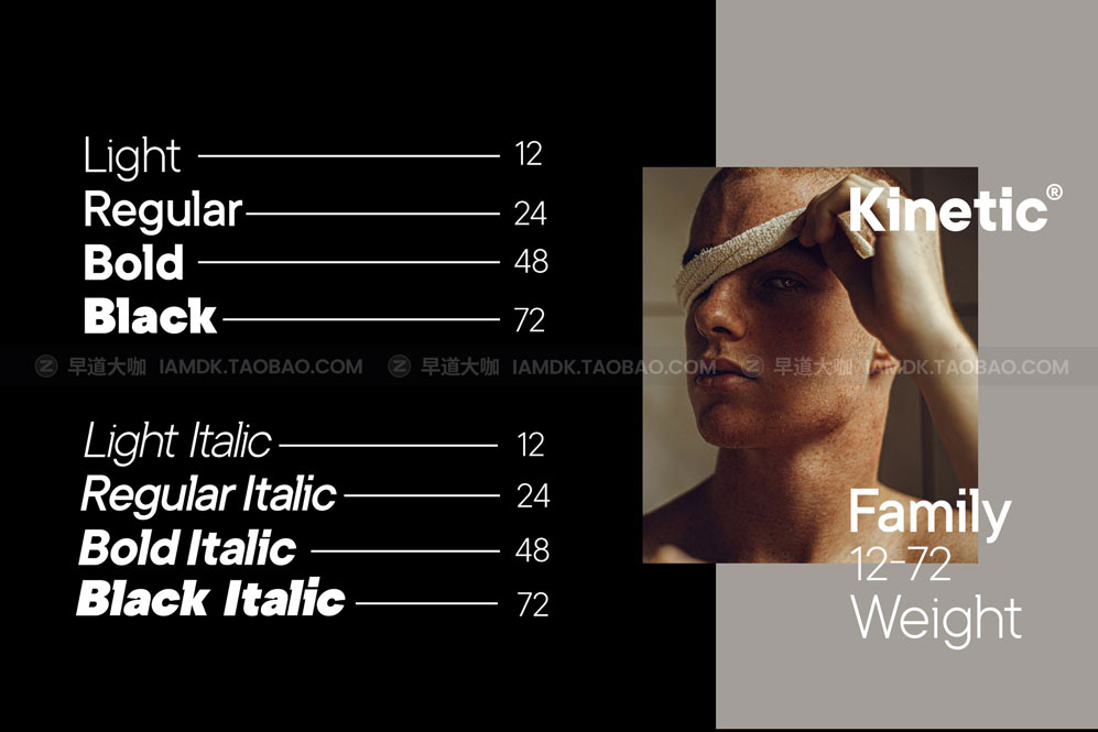 现代炫酷动力学嘻哈工业风无衬线英文字体安装包 Kinetic Sans Serif Font_img_2