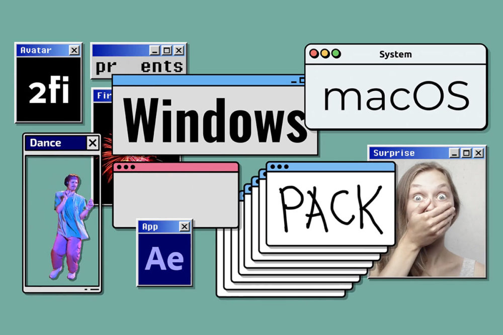 AE模板 潮流Win&Mac操作系统对话框弹框动画特效素材 Windows & macOS Pop-up Pack_img_2