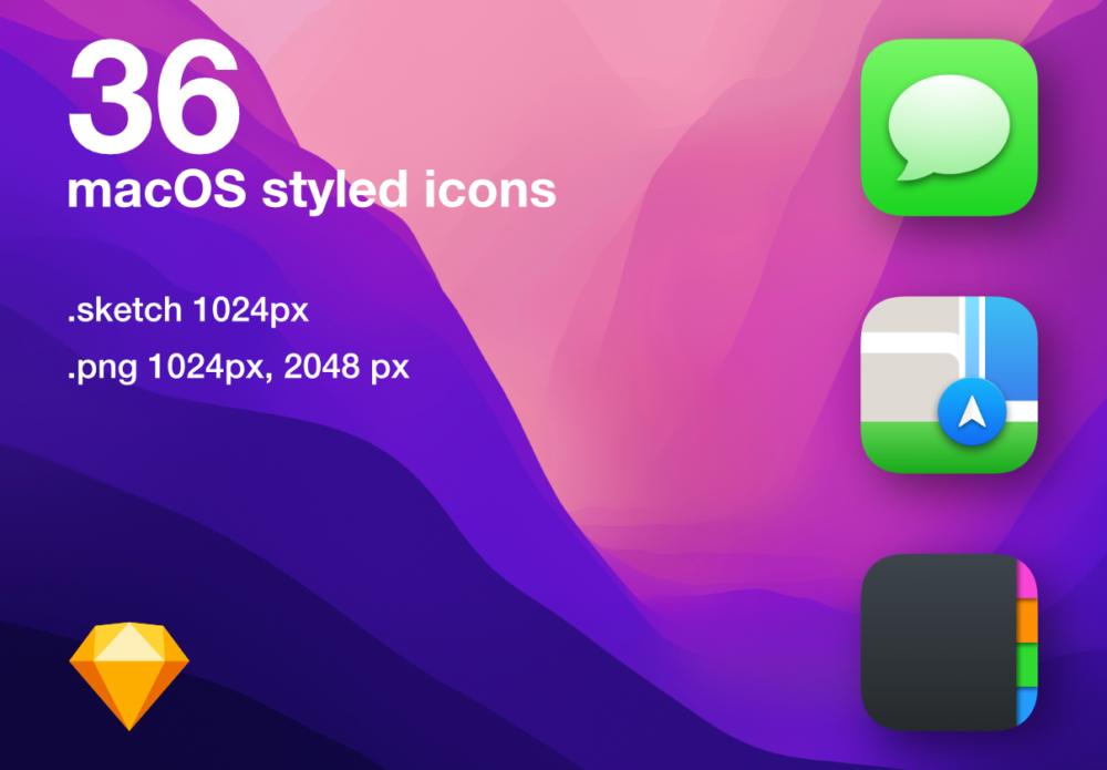 36个高品质Mac苹果电脑系统图标设计icons素材下载 36 macOS styled icons_img_2