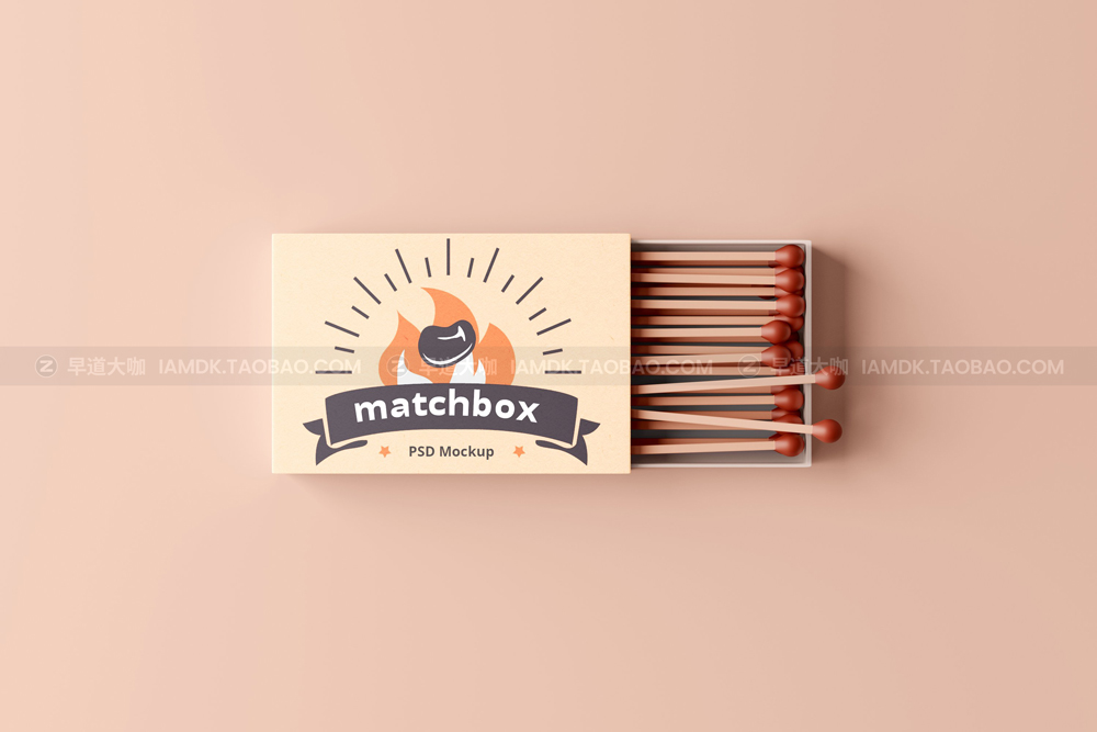 20款纸质火柴包装盒外观设计展示效果PSD样机模版素材 Matchbox Mockups_img_2