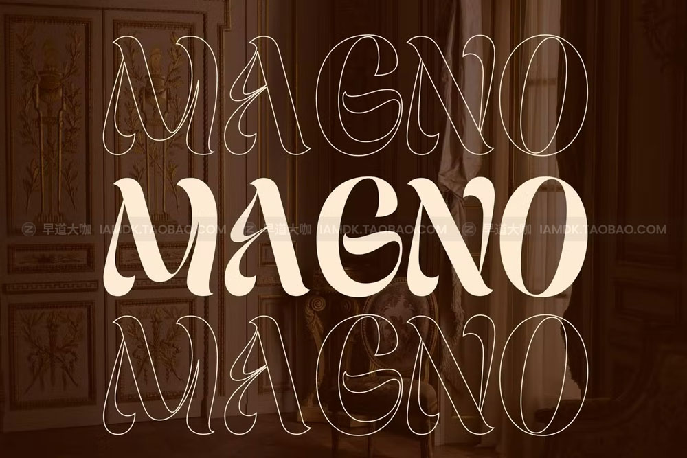 时尚复古杂志广告徽标logo设计衬线英文字体 Magno - Vintage Font_img_2