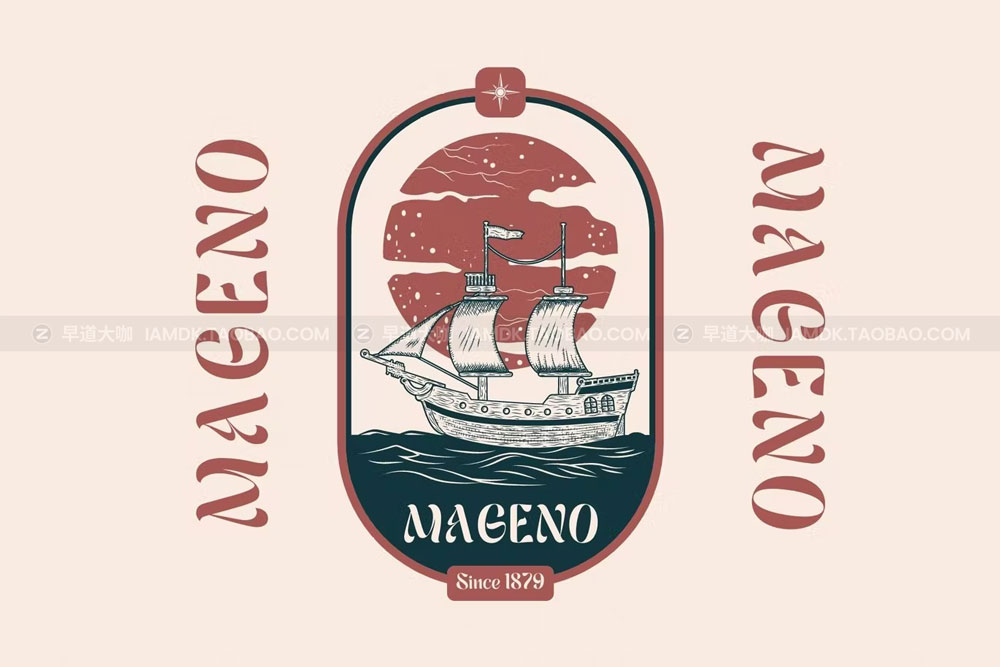 时尚复古杂志广告徽标logo设计衬线英文字体 Magno - Vintage Font_img_2