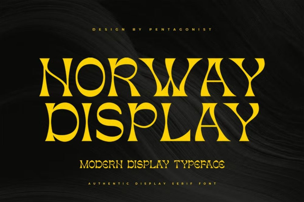 现代复古杂志海报徽标logo设计衬线英文字体 Norway  Authentic Display Typeface_img_2