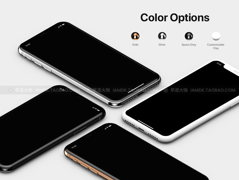 等距APP界面设计iPhone XS智能手机屏幕演示样机模板 iPhone XS Isometric Mockup Kit_img_2