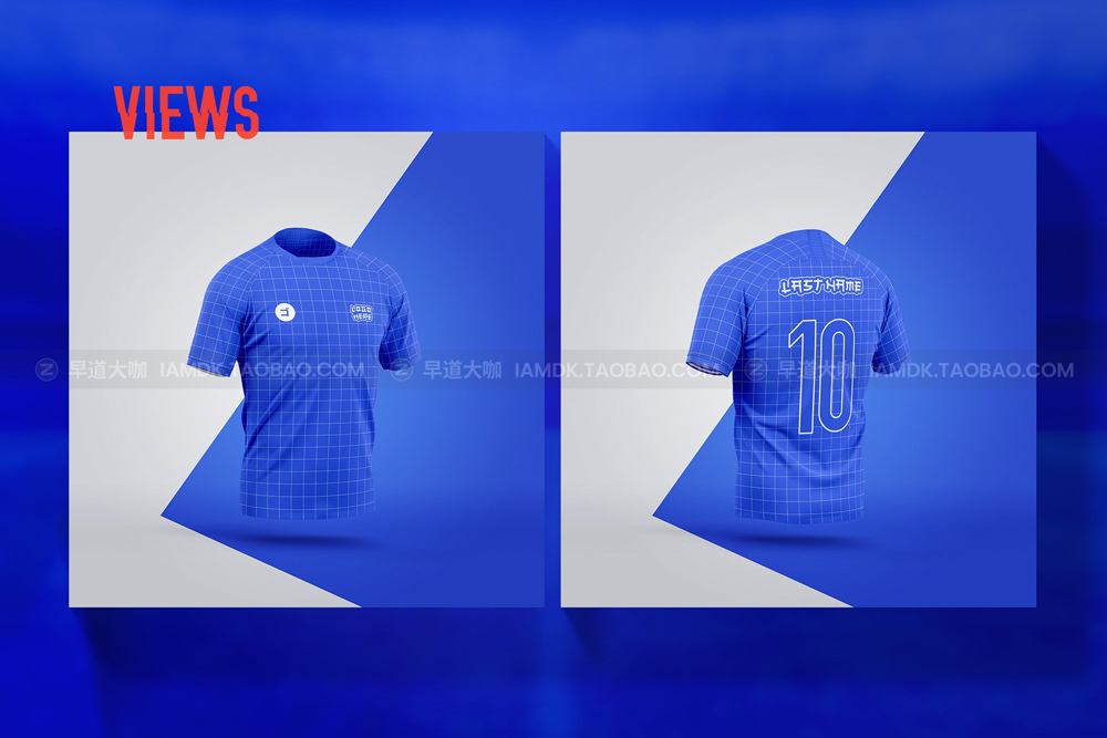 时尚运动足球篮球队服logo图案印花设计展示样机模版 Sports T-Shirts Mockups Set_img_2