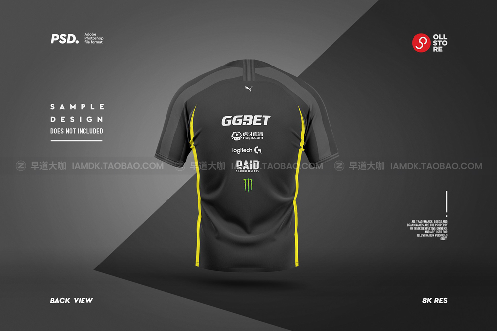 时尚运动足球篮球队服logo图案印花设计展示样机模版 Sports T-Shirts Mockups Set_img_2