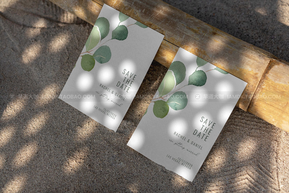 25款时尚单页请柬贺卡明星片设计作品贴图ps样机模版素材 Flyer/Postcard Tropical Mockups_img_2