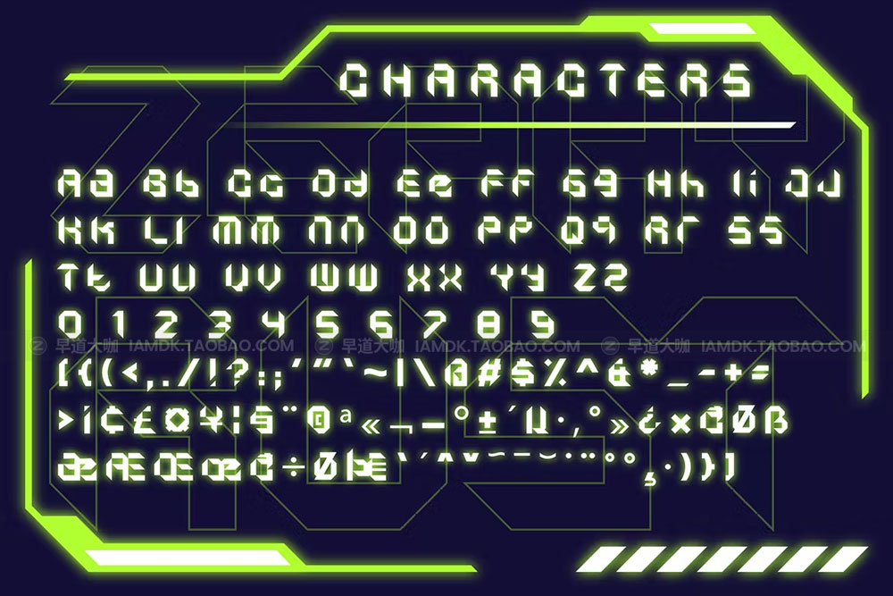 未来主义科幻机能赛博朋克无衬线英文字体安装包 Zephyrust – Futuristic Font_img_2