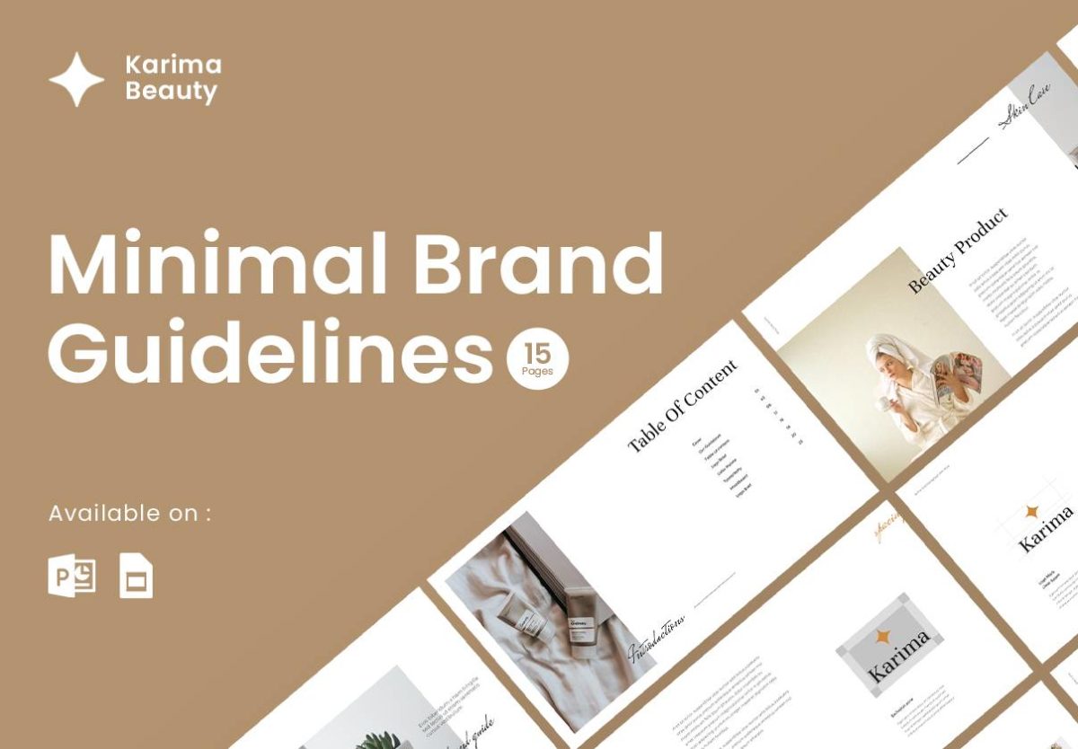 极简品牌vi指南规范设计ppt幻灯片模版素材 Karima Brand Manual Template_img_3