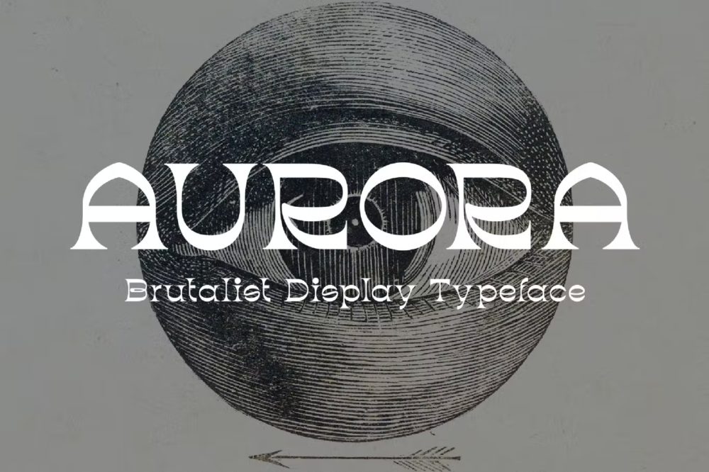 现代优雅杂志广告包装设计衬线英文字体 Aurora - Brutalist Display Typeface_img_2