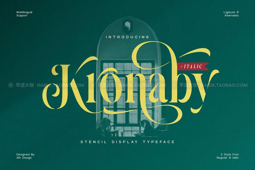 时尚优雅杂志海报标识设计衬线英文字体 Kronaby Typeface_img_2