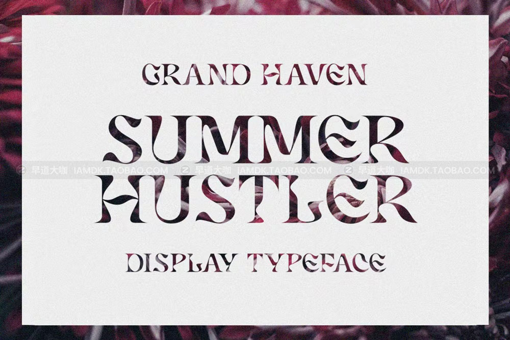 优雅复古杂志海报徽标logo设计装饰性英文字体 Grand Haven  Display Typeface_img_2