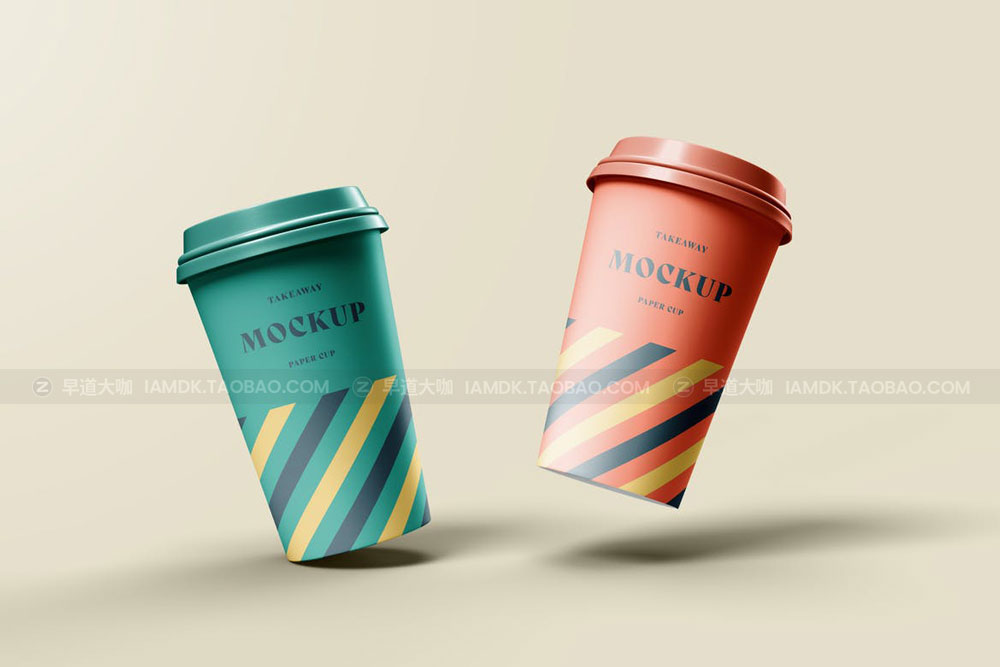 22款一次性咖啡热饮奶茶纸杯品牌logo设计展示Ps贴图样机素材 Take Away Paper Coffee Cup Mockups_img_2