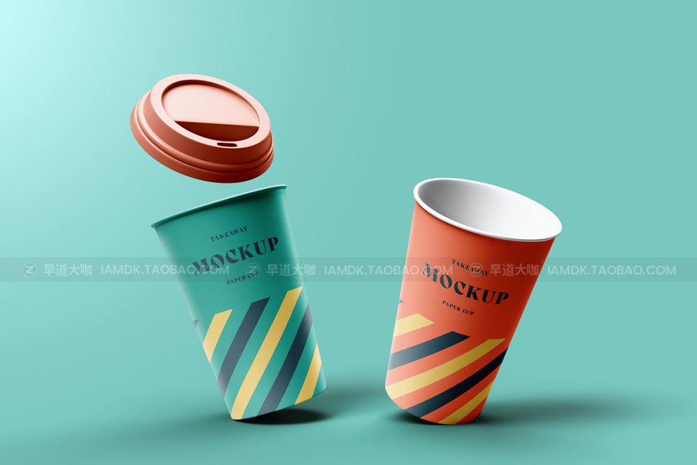 22款一次性咖啡热饮奶茶纸杯品牌logo设计展示Ps贴图样机素材 Take Away Paper Coffee Cup Mockups_img_2