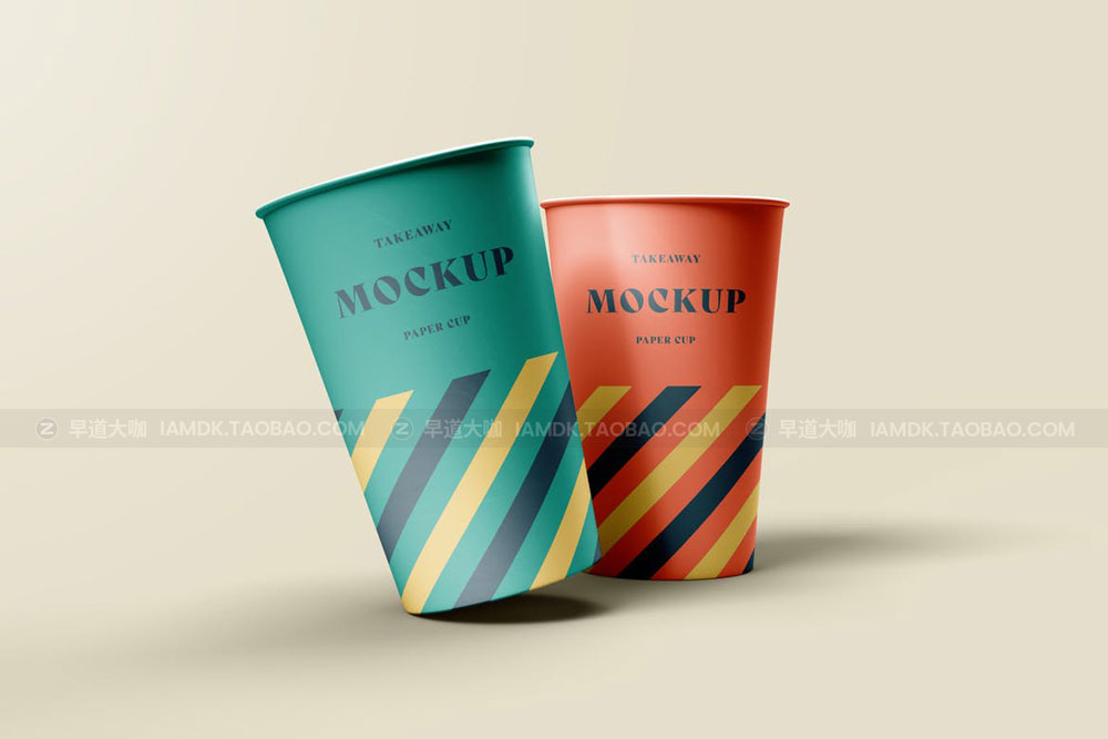 22款一次性咖啡热饮奶茶纸杯品牌logo设计展示Ps贴图样机素材 Take Away Paper Coffee Cup Mockups_img_2