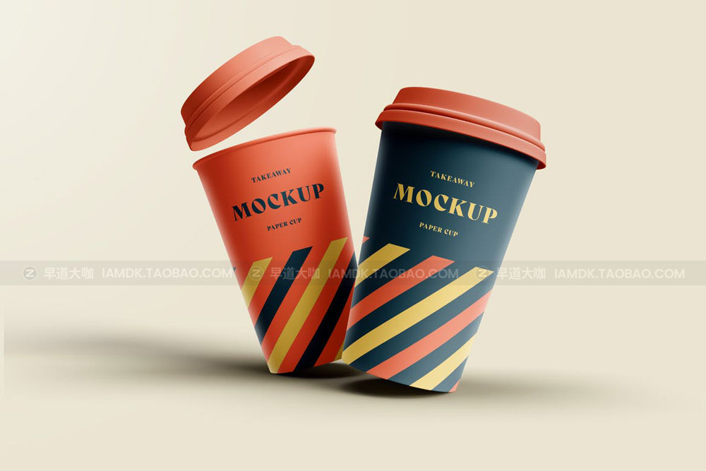 22款一次性咖啡热饮奶茶纸杯品牌logo设计展示Ps贴图样机素材 Take Away Paper Coffee Cup Mockups_img_2