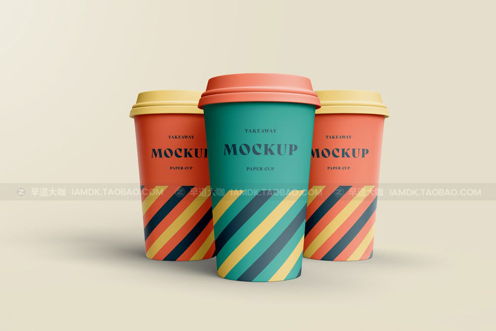 22款一次性咖啡热饮奶茶纸杯品牌logo设计展示Ps贴图样机素材 Take Away Paper Coffee Cup Mockups_img_2