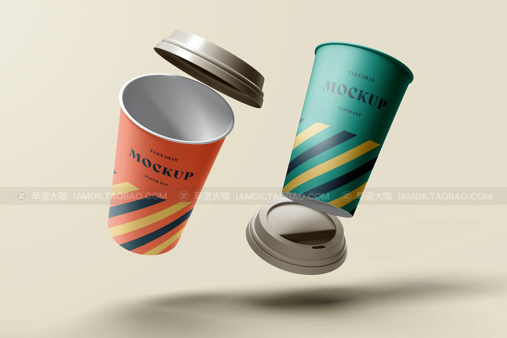 22款一次性咖啡热饮奶茶纸杯品牌logo设计展示Ps贴图样机素材 Take Away Paper Coffee Cup Mockups_img_2